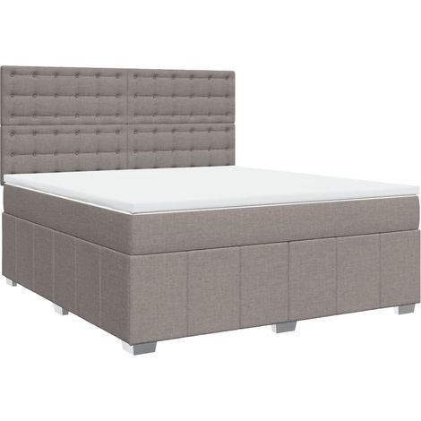 Maison Exclusive - Giroletto a Molle con Materasso Tortora 180x200 cm in Tessuto (1/5)
