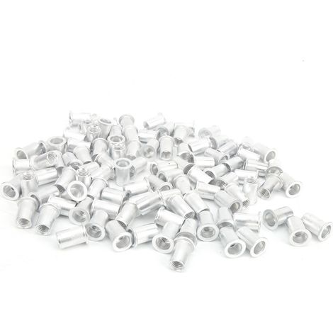 100 Stück Zugnietmuttern aus Aluminium, Flachkopf, vertikal, Hardwarezubehör WJ‑30045M10 (1/5)