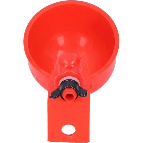 Abreuvoir Automatique pour Poules 2 Pièces Plastique Rouge 11.5x6.3cm Distributeur d'eau pour Poules Pigeons Volaille