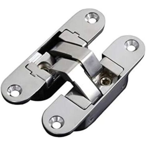 Charnière invisible pour portes, charnières invisibles pour portes lourdes, charge de 35 kg, ouverture de 180º, zamak