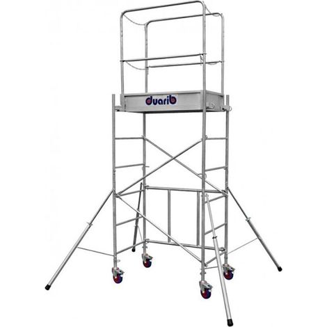 DUARIB - Échafaudage Rolly Mini - Hauteur plancher de 0,9 à 1,8m - Hauteur de plateau 1,8 m - L 1 m (1/3)