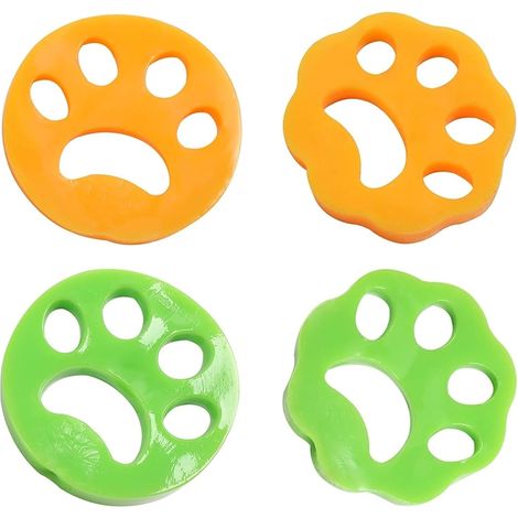 Boule Anti Poil Machine à Laver, Boule De Lavage Pour Poils d'Animaux Domestiques, Épilateur Pour Animaux De Compagnie, Pour Nettoyer Poils d'Animaux Domestiques,Cheveux, 4 Pièces (1/5)