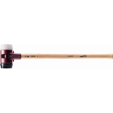 Martello da battuta HALDER SIMPLEX Gomma piena / superplastica con corpo in ferro malleabile, manico in legno di hickory di alta qualità - D=80 mm - 3027.081