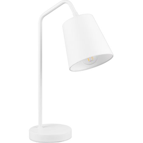 Lampe de bureau blanche abat-jour E27 métal Buddy RL (1/5)