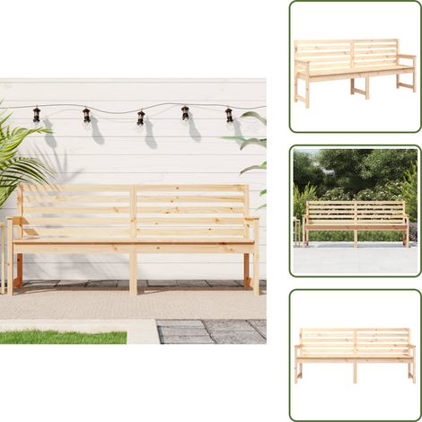 Panca da balcone - vidaXL Panca da Giardino 203,5x48x91,5 cm in Legno Massello di Pino - Panca in pino