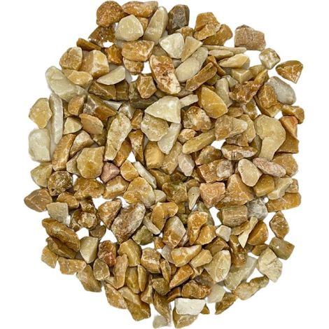 BIG BAG de +/- 1500Kg Gravier de Marbre Jaune Giallo Siena Ø 8/12 mm - Livraison PREMIUM (1/4)