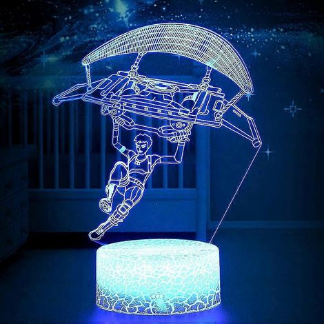 Veilleuse 3D à effet d'optique, lampe de chevet tactile 7 couleurs, lampe de table Art Déco pour enfant avec câble USB, nouveauté de Noël (1/5)