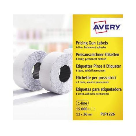 AVERY ZWECKFORM Auszeichnungsetikett Avery Zweckform 26 x 12 mm (B x H) Papier weiß 1.500 Etik./Rl. 15.000Etik./Pack.