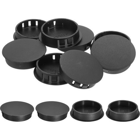 12Pcs Bouchon de Trou en Nylon, 39.5-40mm Diamètre de Trou Bouchon d'étanchéité Rond Souple et Flexible de Verrouillage Bouchons en Caoutchouc pour Bouteille, Tuyaux, Cuisine, Noir (1/5)