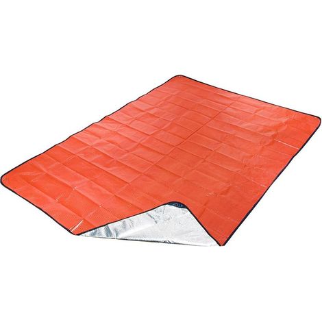 Couverture de survie isolante, 210 x 150 cm, extra épaisse, réutilisable et imperméable, idéale pour le camping, la randonnée, les activités de plein air et les stages de survie, orange.