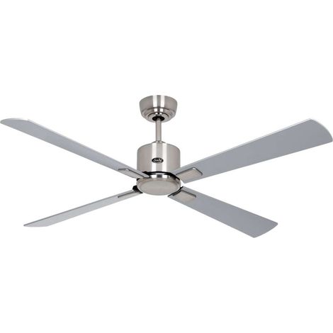 Ventilateur de plafond CasaFan ECO NEO III 132cm 942242 chrome brossé / wengé ou argenté