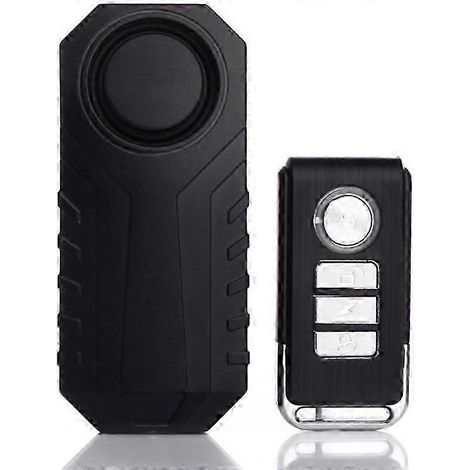 Alarma inalámbrica por vibración Mengshen, antirrobo compatible con bicicletas, motocicletas, automóviles, vehículos, puertas y ventanas (control remoto incluido). (1/3)