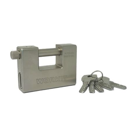 LUCCHETTO ANTISCASSO WORKIT - ACCIAIO SOLIDO TEMPRATO CHIAVI 5 MM 94- 1 pezzi