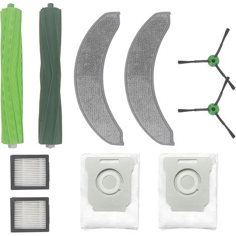 Accessori per aspirapolvere robot iRobot, pezzi di ricambio per iRobot Roomba Combo 10 Max, Combo j7, Combo j7+, Combo j9+, spazzola a doppio rullo in gomma, 2 spazzole laterali, 2 (1/5)
