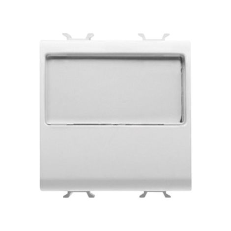 PULSANTE CON TARGA PORTANOME ILLUMINABILE 2 MODULI BIANCO CHORUS GW10191 GEWISS