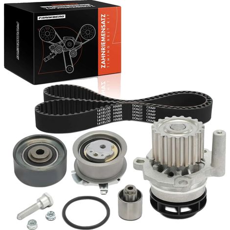 Kit cinghia di distribuzione, in gomma di alta qualità, compatibile con le misure standard dei veicoli, adatto per auto compatte modello V e auto di medie dimensioni, fasatura motore affidabile (1/5)