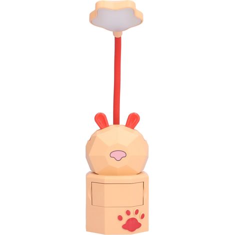 LED-Schreibtischlampe, Cartoon-Design, USB-Ladefunktion, warmweißes Licht, einfache Bedienung, ideal als Leselampe im Studentenwohnheim, gelb (1/5)