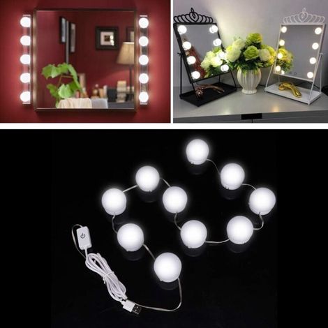 Lot de 10 ampoules LED USB 3 couleurs, pour miroir de courtoisie de table beauté maquillage (1/5)