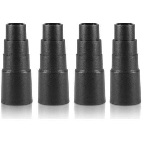 Adaptador de manguera para aspiradoras universales de taller de 25 mm a 42 mm, conector de extremo de manguera para aspiradora, lijadora, sierra de calar, taladro de banco (4 piezas) (1/4)
