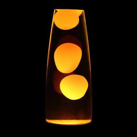 Lampe à lave futuriste orange avec interrupteur Lampe à poser, Lampe à lave volcan (1/4)