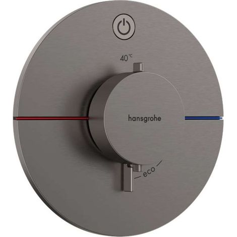 Hansgrohe ShowerSelect Comfort - Miscelatore termostatico ad incasso, cromo nero spazzolato 15553340 (1/3)