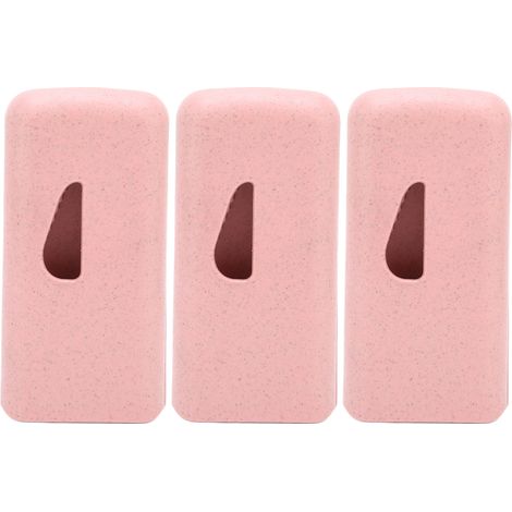 3-teiliger tragbarer Tablettenteiler aus rosa Kunststoff für Kinder und Senioren (1/5)