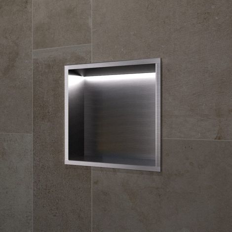 Hornacina de ducha INDIC con LED black gun metal (1/3)