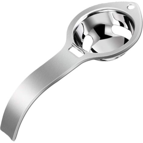 Separateur oeuf Séparateur de Jaune d’uf Separateur oeuf jaune et blanc Séparateur d'uf en acier inoxydable Séparateur de jaune d'uf Tamis Outil de cuisine Argenté (1/5)