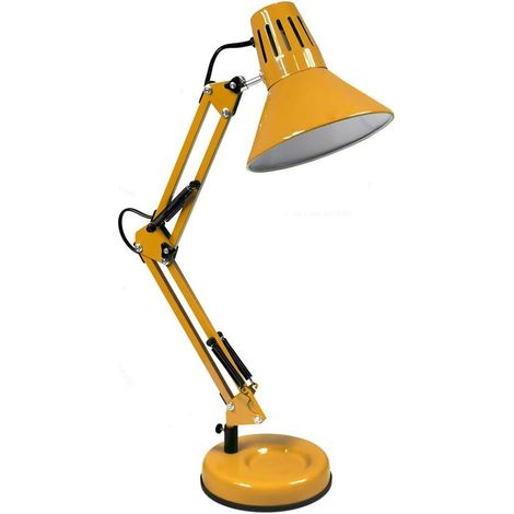 Lampada da scrivania con braccio snodabile luce da tavolo in metallo orientabile con morsetto incluso attacco per lampadine E27 (1/4)