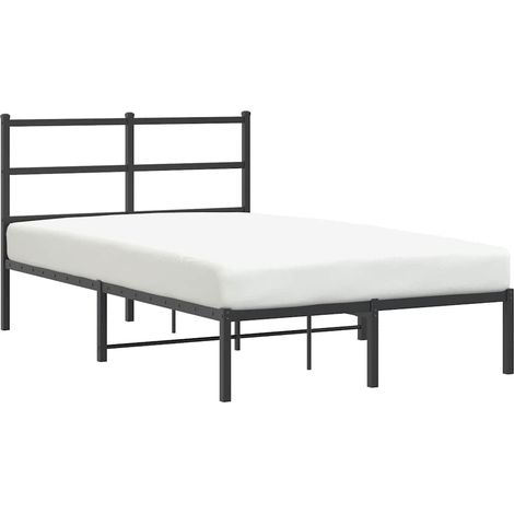 Maison Exclusive - Cadre de lit métal sans matelas avec tête de lit noir 120x190cm