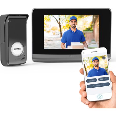 SOMFY 1871265 - Visiophone V500 Connect, Interphone connecté - Ecran tactile 7"