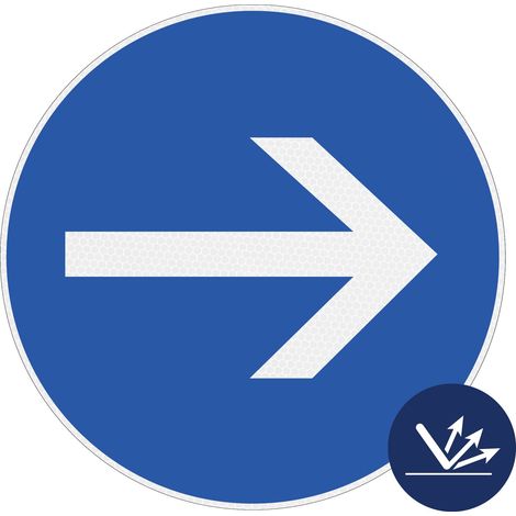 Panneau Sens obligatoire - Rétroréfléchissant Classe 2 - Ø450mm - 4084008