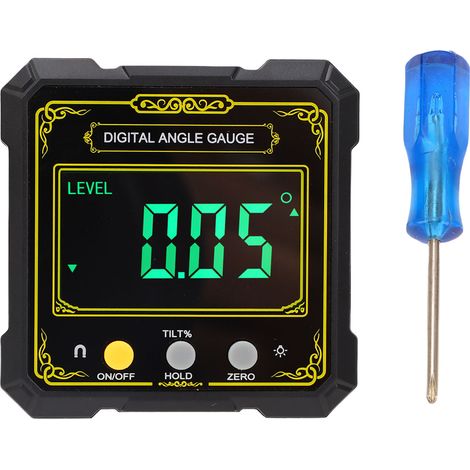 Inclinómetro digital con pantalla LCD retroiluminada, base magnética, IP65, nivel electrónico para sierra de mesa de madera (1/5)
