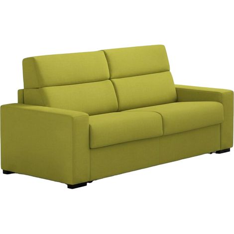 Dmora - Divano fisso 2 posti Vialfre, Sofà lineare per salotto, imbottito, sfoderabile, Qualità 100% Made in Italy, 180x95 h100 cm, Verde (1/5)