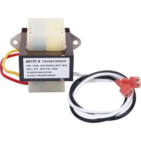 Transformateur HVAC 40VA 120V vers 24V pour fournaise, compatible Rheem 46-24124-06, montage 2 trous, câblage sécurisé (1/5)