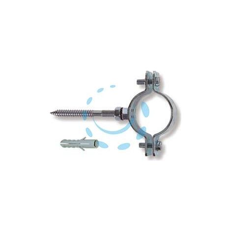COLLARE PER TUBO IN ACCIAIO ZINCATO PER TUBI - 1/2" p/tubi ø mm.20/25 tassello ø mm.10