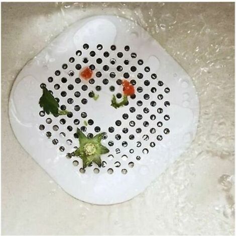 5 pièces/ensemble filtre anti-colmatage salle de bain drain sol évier crépine cuisine, blanc