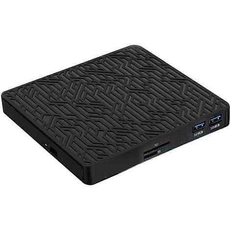 Externes DVD-/VCD-Laufwerk mit Brenner, zwei USB 3.0- und SD/TF-Kartensteckplätzen sowie CD-Lese- und Schreibfunktion für PC