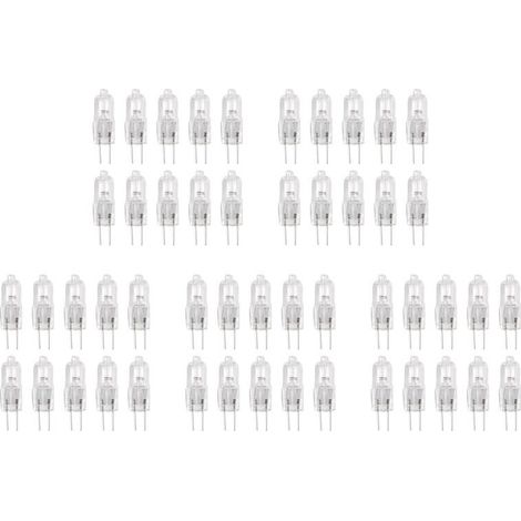 50 bombillas halógenas G4, 12V 35W, luz blanca cálida. (1/4)