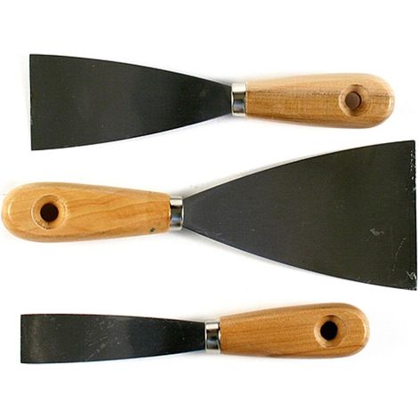 Spachtel Satz Strend Pro SS009, 3-teilig, 20-50-80 mm, Holzgriff