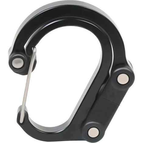 Mousqueton à maillons rapides pour la pêche en plein air, la randonnée, l'escalade, le sport - En alliage d'aluminium - Mousqueton verrouillable en forme
