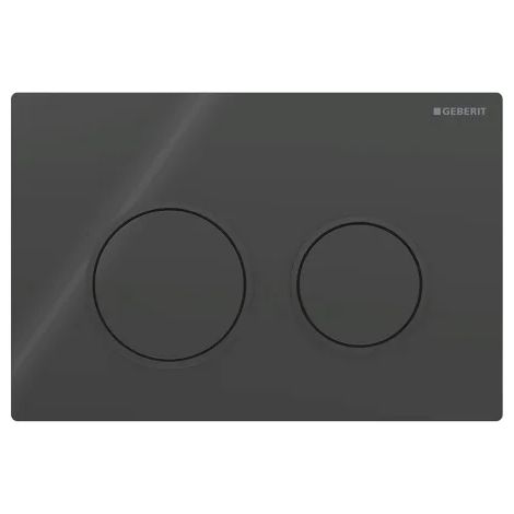PLACCA DI COMANDO OMEGA 20 DOPPIO TASTO NERO NERO OPACO GEBERIT 115.085.DW.1