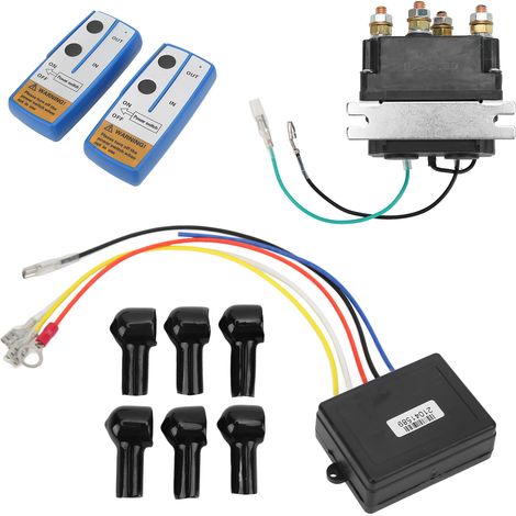 Relais de treuil électrique professionnel, revêtement en poudre noir, 12 V CC, 250 A, pour VTT/SSV de 907 kg à 2268 kg (1/5)