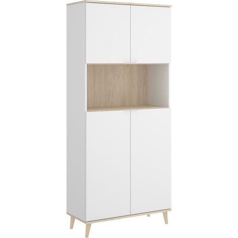 WOK Mueble Auxiliar Alacena 2 puertas blanco natural (1/4)