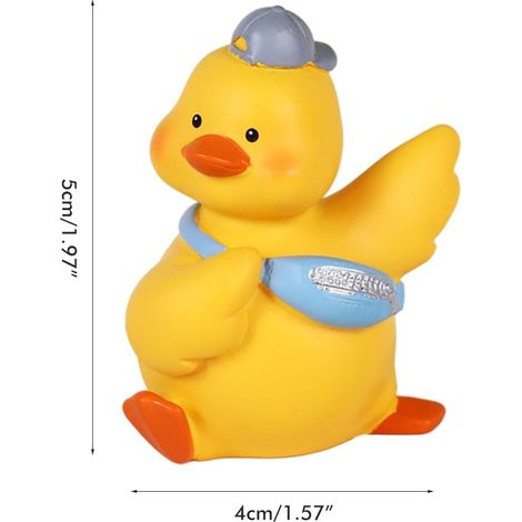 Canard Décoratif en Résine pour Tableau de Bord Voiture, Ornement Auto Rigolo, Décoration Intérieure Véhicule, Figurine Caneton, Accessoire Auto Original (1/5)