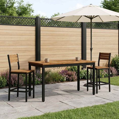 vidaXL Mesa de centro Natural y negro 49 x 100,5 x 45 cm (1/5)