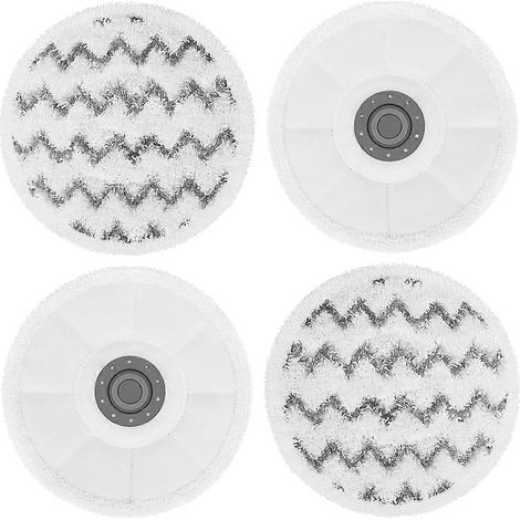 Lot de 4 lingettes de rechange pour balai vapeur rotatif Bissell SpinWave SmartSteam 3897A, 3712C et 3712W (1/5)