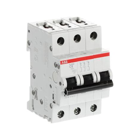 Interruttore ABB s203-c8 8A 3 poli IP20