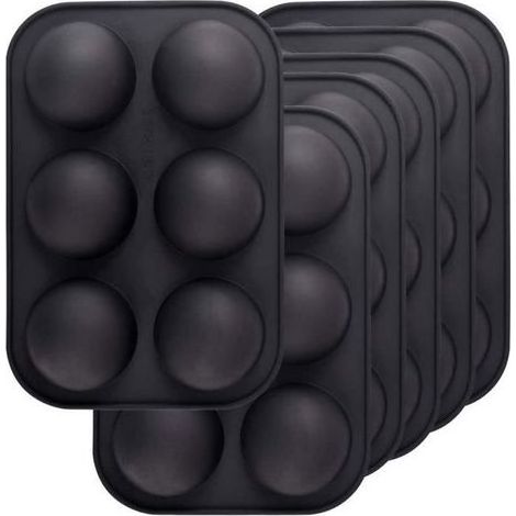 Lot De 6 Moules Demi-sphères En Silicone À 6 Trous Pour Faire Des Bombes De Chocolat. Des Gâteaux. De La Gelée. Du Pudding (1/4)