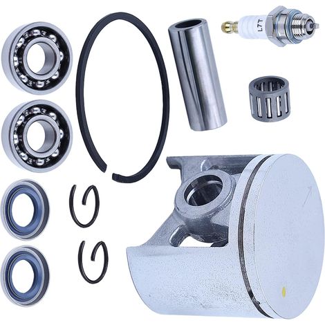 Kit piston 48mm, roulement de vilebrequin, joint d'huile pour Husqvarna 261 262 262XP pour tronçonneuse anneau, piston, goupille, anneau, circlip, roulement de vilebrequin, joint d'huile, roulement à (1/5)